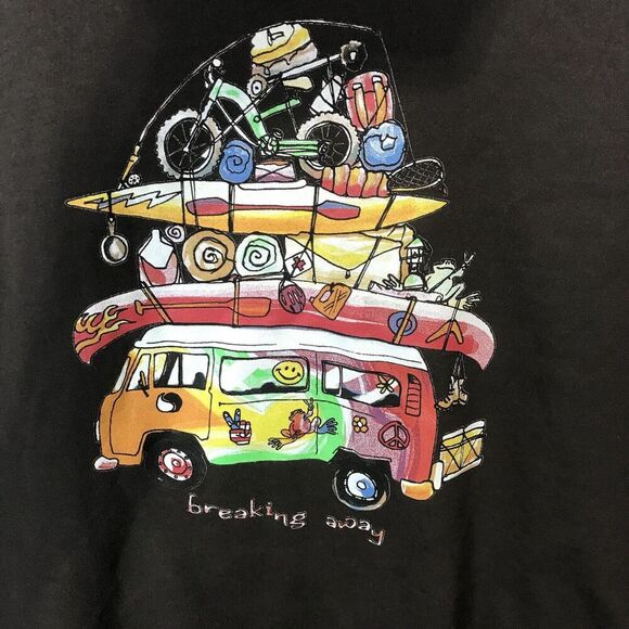 Gildan Heavy‎ Blend Unisex Hoodie Jacket Brown Size 2XL Graphic Breaking Away - Picture 5 of 12